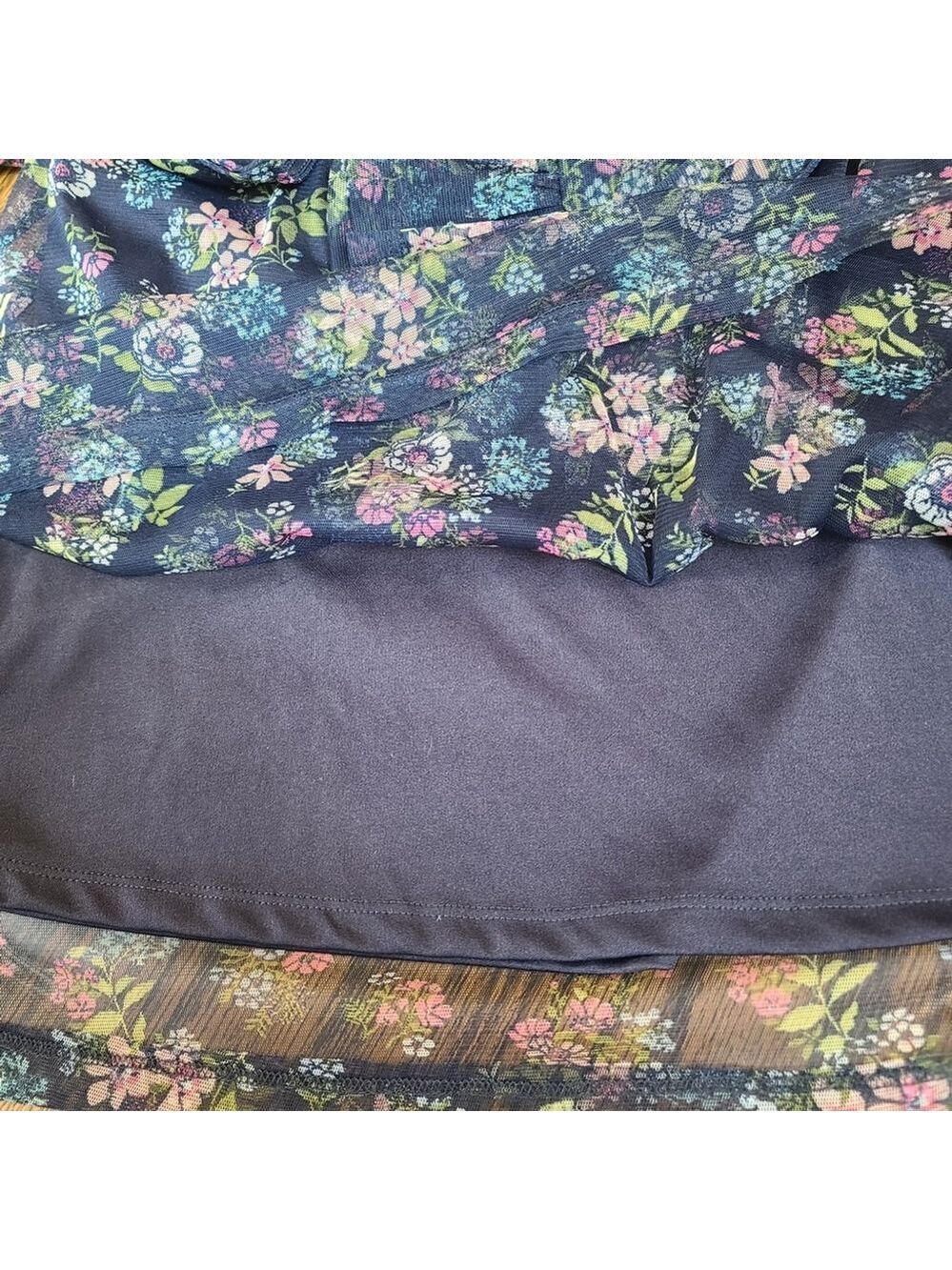 Pony Tails Sheer Long-Sleeve Lined Top Girls M - Picture 5 of 11
